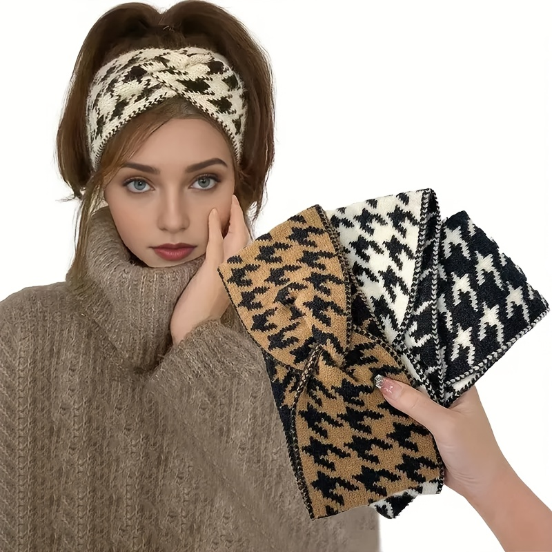 ef833708-c865-4860-a4f6-19133817e3d6 Bandeaux en tricot pied-de-poule